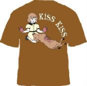 Girl w/ Hearts in Camel Brown Tee