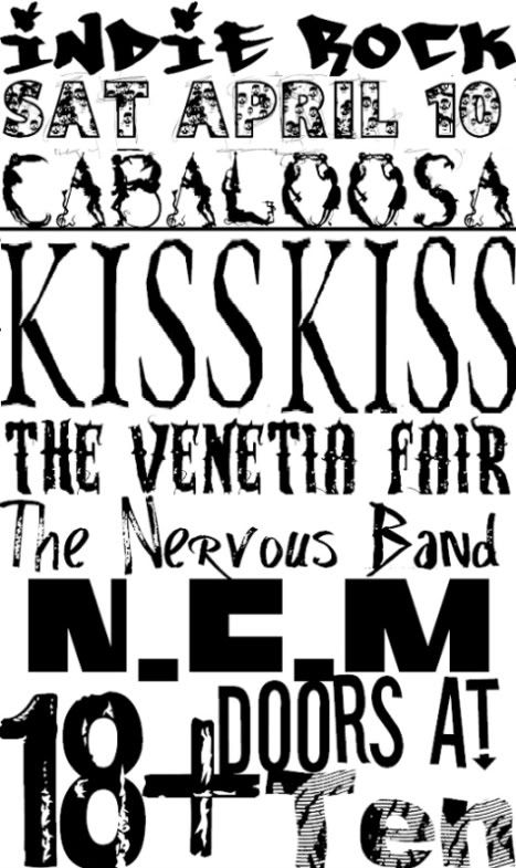 4/10 New Paltz, NY @ Cabaloosa