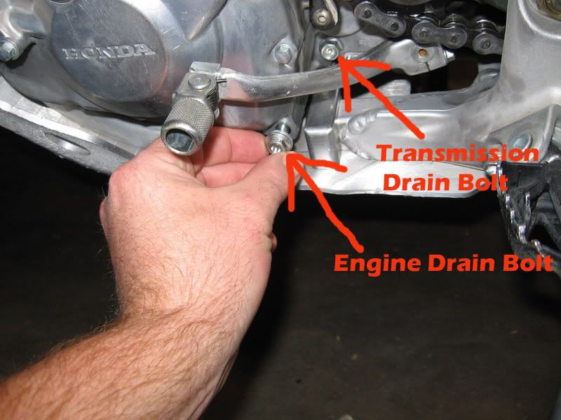 Transmission Drain Plug and oil CRF450R ThumperTalk