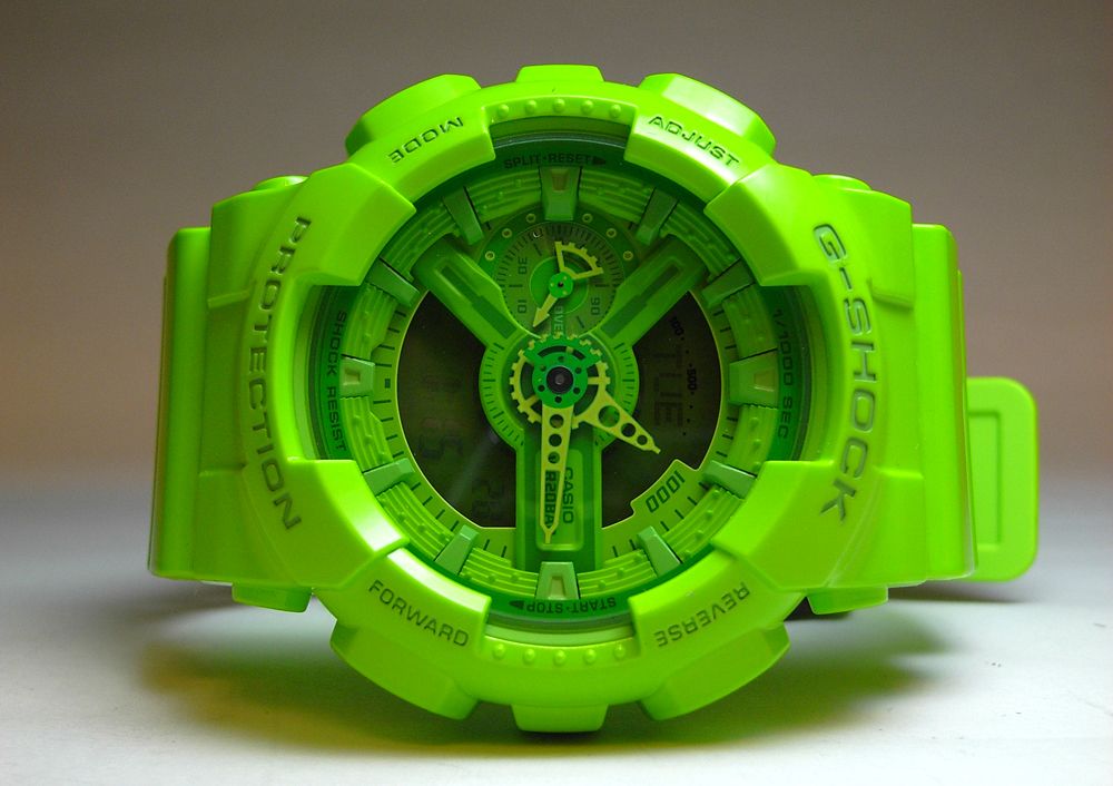 Casio G Shock Ga 110b 3dr Hyper Green Big Face New In Box And Extra T 1086