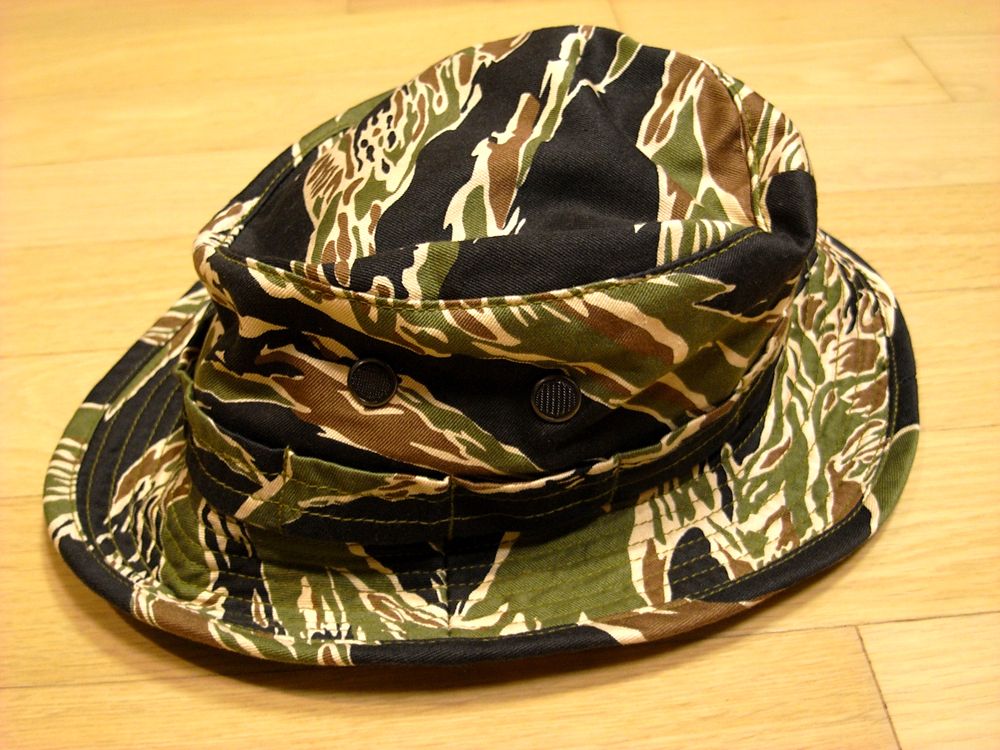 THE REAL McCOY GOLD TIGER STRIPE BOONIE HAT RARE VIETNAM NAVY SEALS