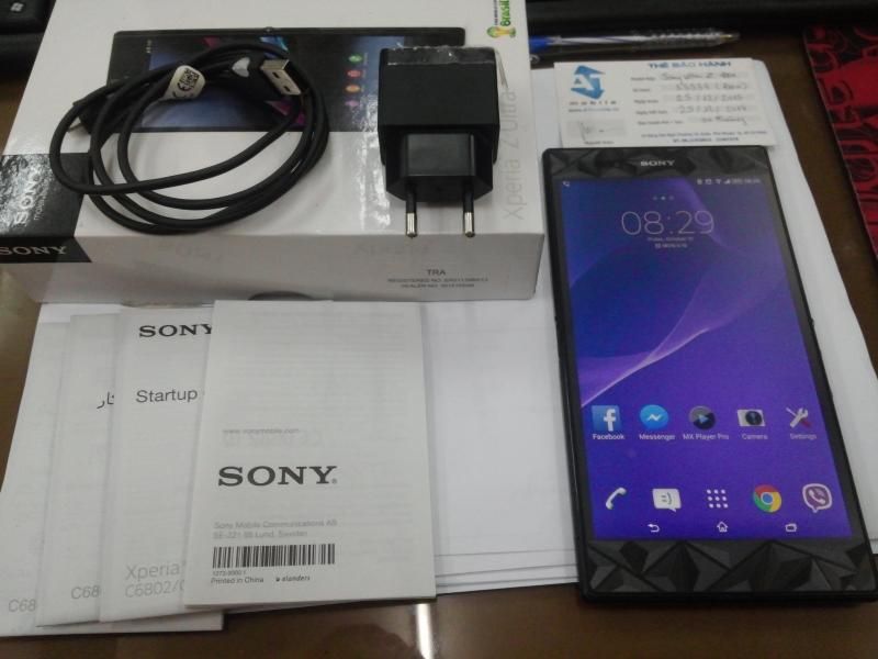 Sony Z Ultra đen 98% còn BH 25/12 fullbox trùng imei + dock và 1 đống pk đi kèm !!! - 2