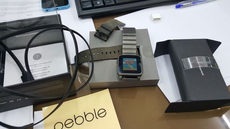 HCM - Pebble Steel + Pebble Time Steel Kickstarter đen hàng đẹp fullbox đây !!!! - 4