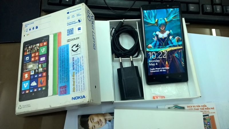 Nokia Lumia 930 đen chính hãng fullbox bh AIG 17/10/2015 !!! - 5