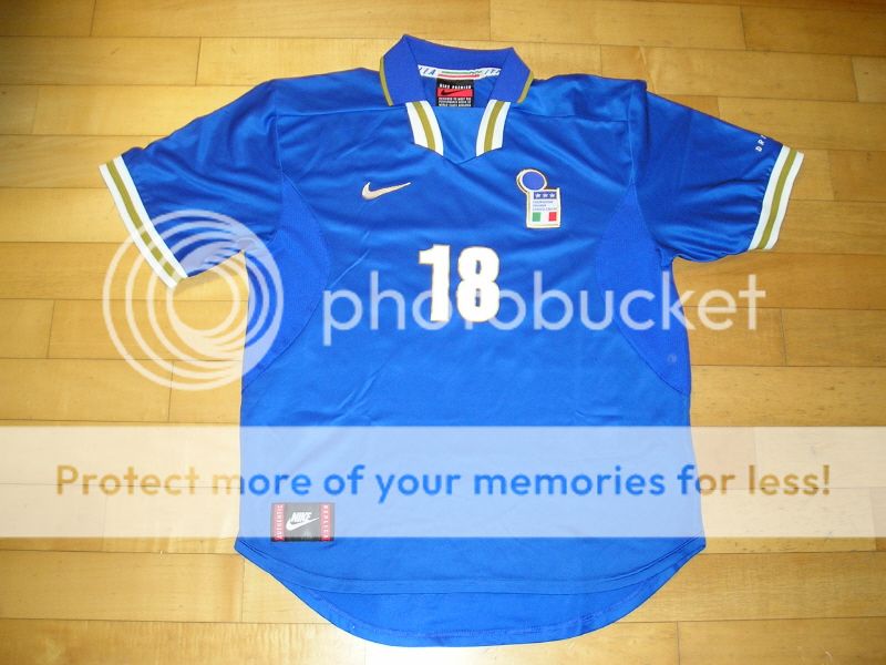 ITALY FOOTBALL SHIRT JERSEY ITALIA MAGLIA BAGGIO BRESCIA MILAN NIKE 